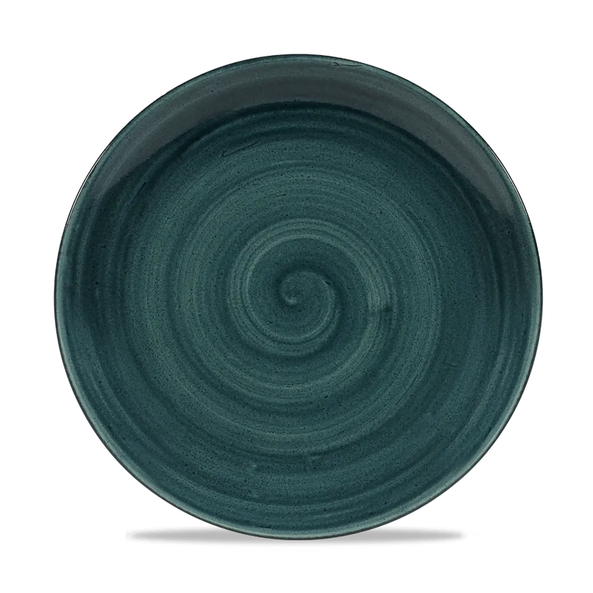 Stonecast Patina Rustic Teal Evolve Coupe Plate 10.25" 12/bo