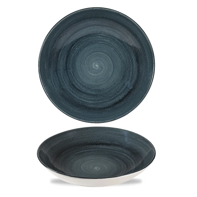 Stonecast Patina Rustic Teal Evolve Coupe Bowl 25cm 12/box