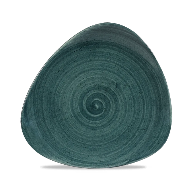 Stonecast Patina Rustic Teal Lotus Plate 23cm 12/box