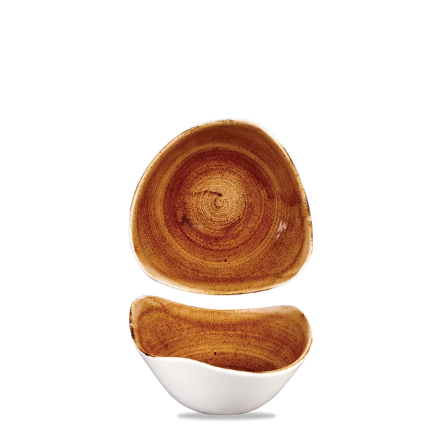 Stonecast Patina Vintage Copper Triangular Bowl 15cm 12/box