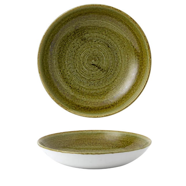 Plume Green Evolve Coupe Bowl 24.8cm 12/box