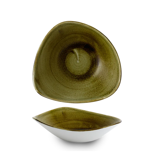 Plume Green Lotus Bowl 23.5cm 12/box