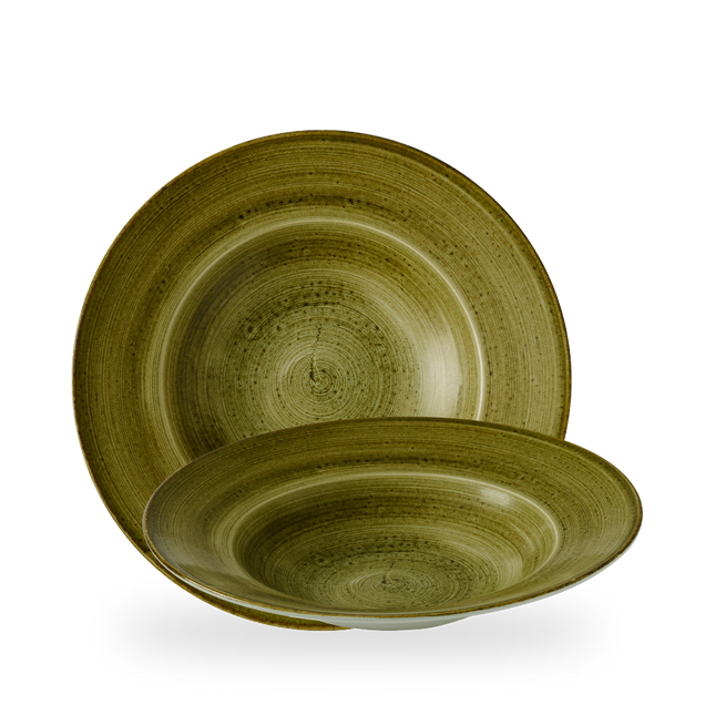 Churchill Stonecast Plume Olive kom met brede rand 28 cm