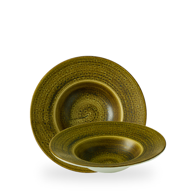 Churchill Stonecast Plume Olive kom met brede rand 24 cm