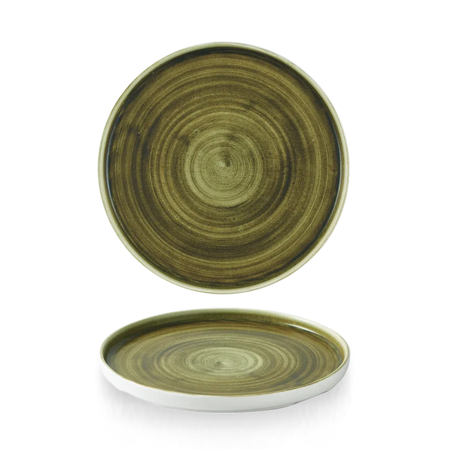 Stonecast Plume Green Walled Plate 21 cm 6/box