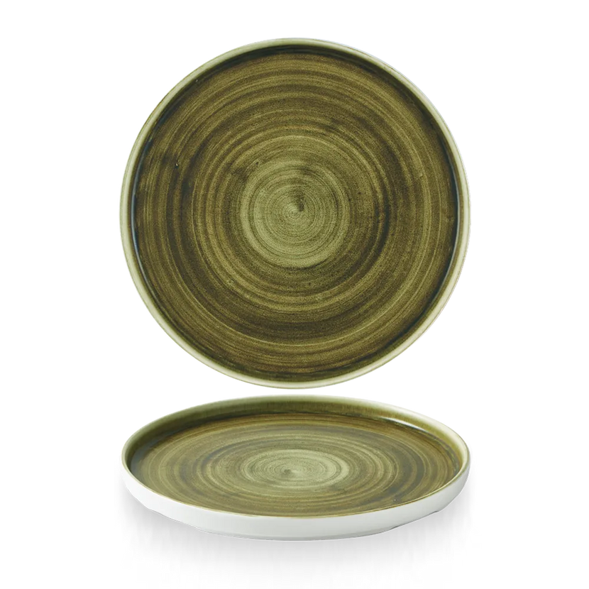 Stonecast Plume Green Walled Plate 26 cm 6/box