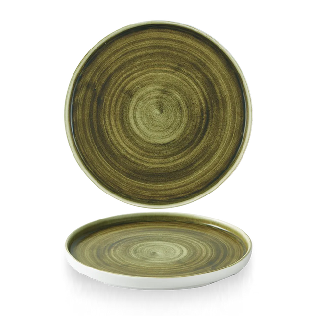 Stonecast Plume Green Walled Plate 26 cm 6/box