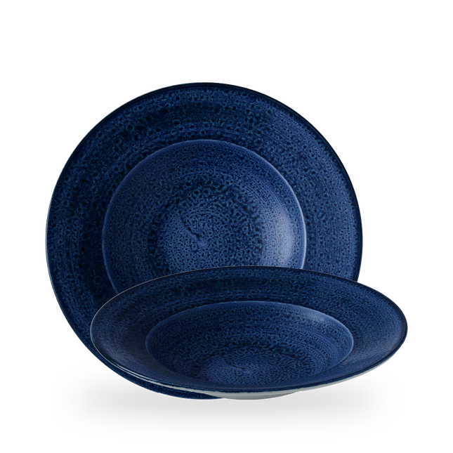 Churchill Stonecast Plume Ultramarine kom met brede rand 28 cm