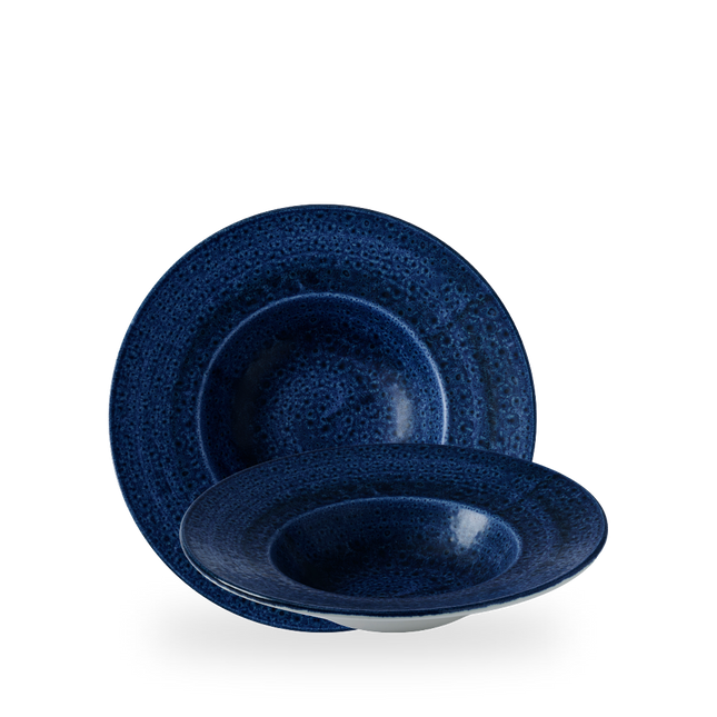 Churchill Stonecast Plume Ultramarine kom met brede rand 24 cm