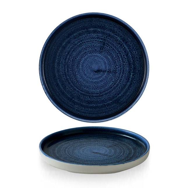 Stonecast Plume Ultramarine Walled Plate 26 cm 6/box