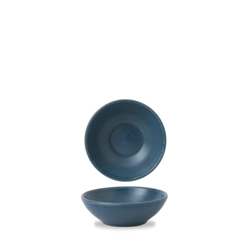 Nourish Oslo Blue Contour Shallow Bowl 177ml 12/box