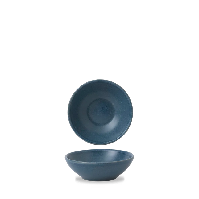 Nourish Oslo Blue Contour Shallow Bowl 177ml 12/box