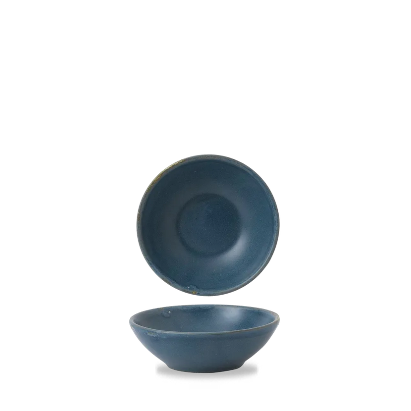 Nourish Oslo Blue Contour Shallow Bowl 266 ml 12/box