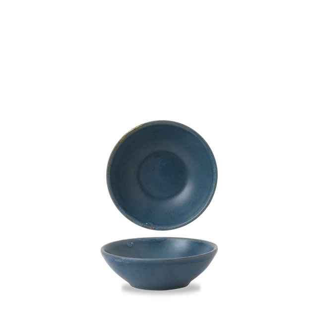 Nourish Oslo Blue Contour Shallow Bowl 266 ml 12/box