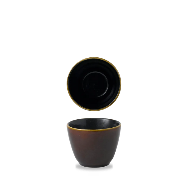 Nourish Cinnamon Brown Two Tone Contour Chip Mug 295 12/box