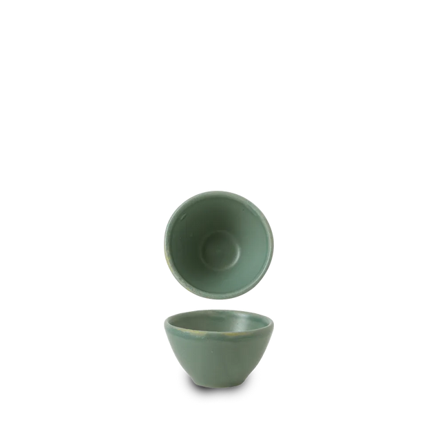 Nourish Andorra Green Contour Dip Pot 6.9*4 cm 12/box
