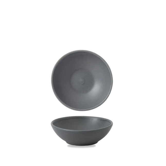 Nourish Seattle Gray Contour Shallow Bowl 11.7*3.8 cm 12/box