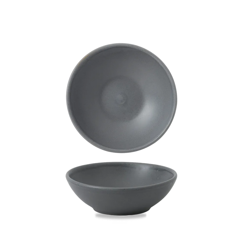 Nourish Seattle Grey Contour Shallow Bowl 13*4,2 cm 12/box