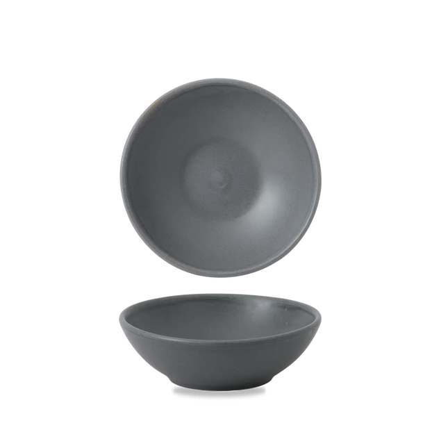 Nourish Seattle Gray Contour Shallow Bowl 13*4.2 cm 12/box
