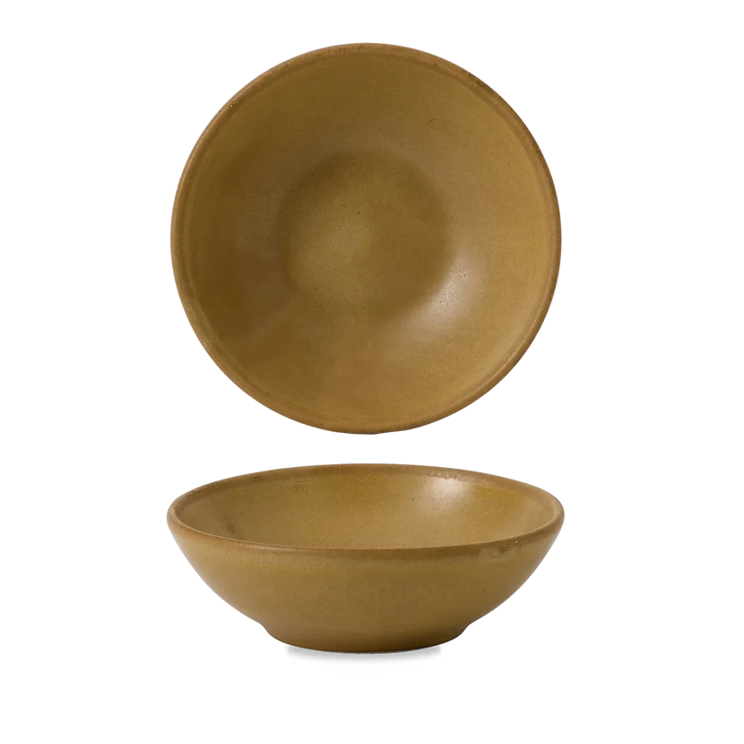 Nourish Petra Sand Contour Shallow Bowl11.7x3.8cm 12/box