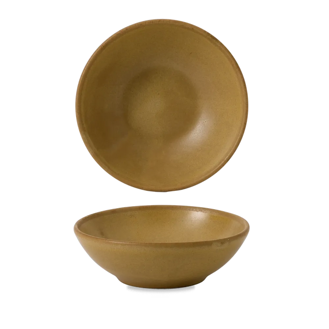 Nourish Petra Sand Contour Shallow Bowl11.7x3.8cm 12/box