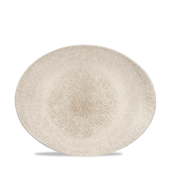 Raku Agate Grey Orbit Oval Coupe Plate 10 5/8" X 23cm 12/box