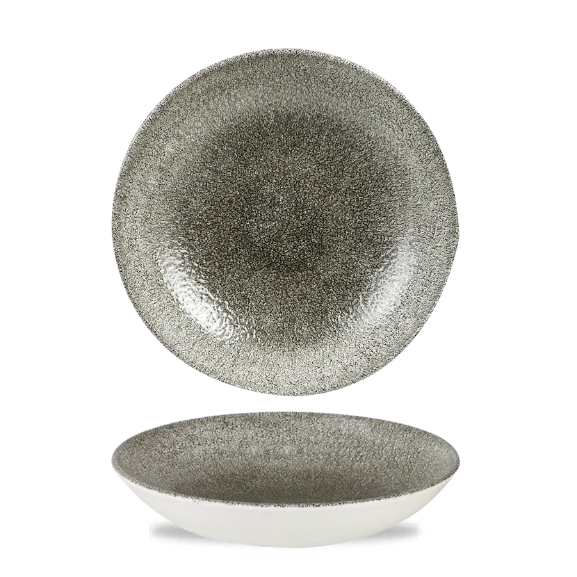 Raku Quartz Black Evolve Coupe Bowl 25cm 12/box