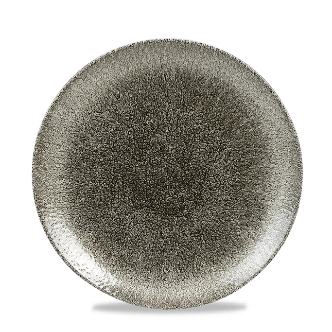 Raku Quartz Black Evolve Coupe Plate 22cm 12/box