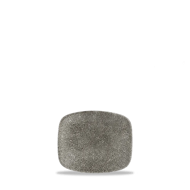 Raku Quartz Black Oblong Chefs Plate 6 X 13cm 12/box
