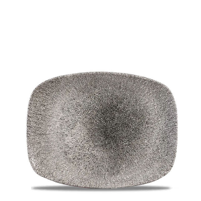 Raku Quartz Black Chefs Oblong Plate 26.1 x 20.2cm 12/box