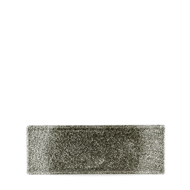 Raku Quartz Black Oblong Plate 25X9cm 6/box