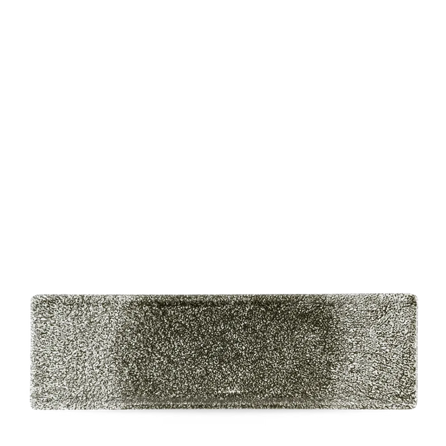 Raku Quartz Black Oblong Plate 30X9cm 6/box