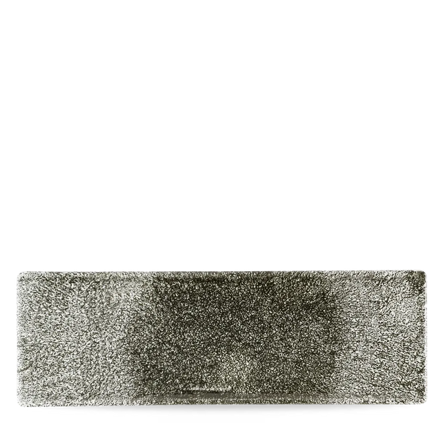 Raku Quartz Black Oblong Plate 33X11cm 6/box