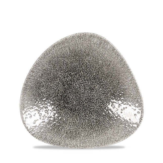 Raku Quartz Black Triangle Shallow Bowl 21 x 21cm 12/box