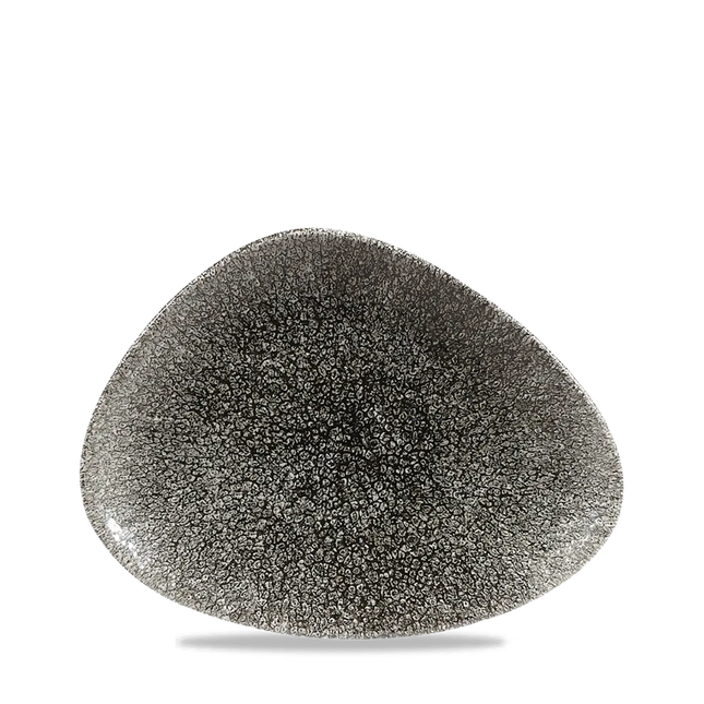 Raku Quartz Black Triangle Chefs Plate 20 x 15cm 12/box