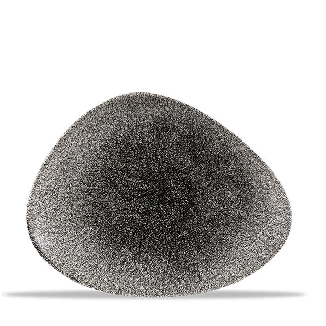 Raku Quartz Black Chefs Plate 26.5 x 20.5cm 12/box