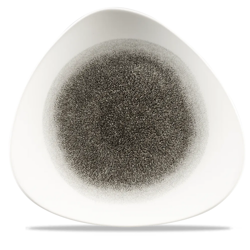 Raku Quartz Black Lotus Plate 30cm 6/box