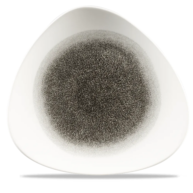 Raku Quartz Black Lotus Plate 30cm 6/box