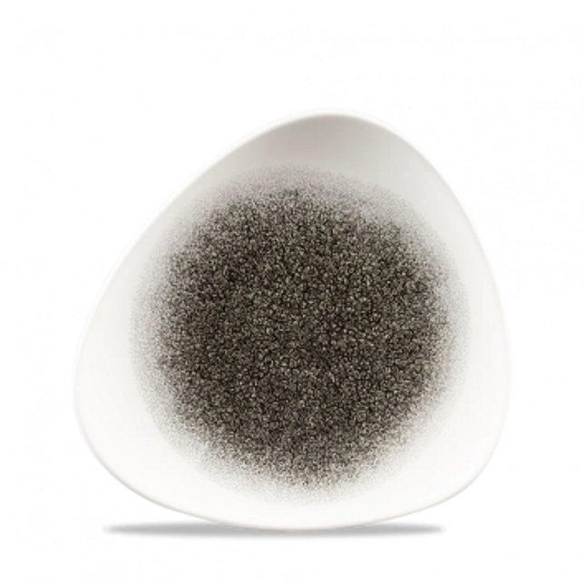 Raku Quartz Black Lotus Plate 18cm 12/box