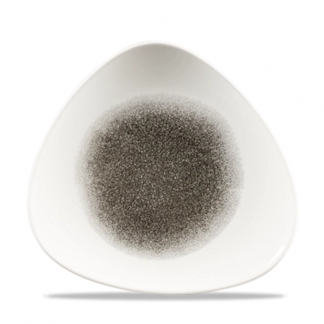 Raku Quartz Black Lotus Plate 23cm 12/box