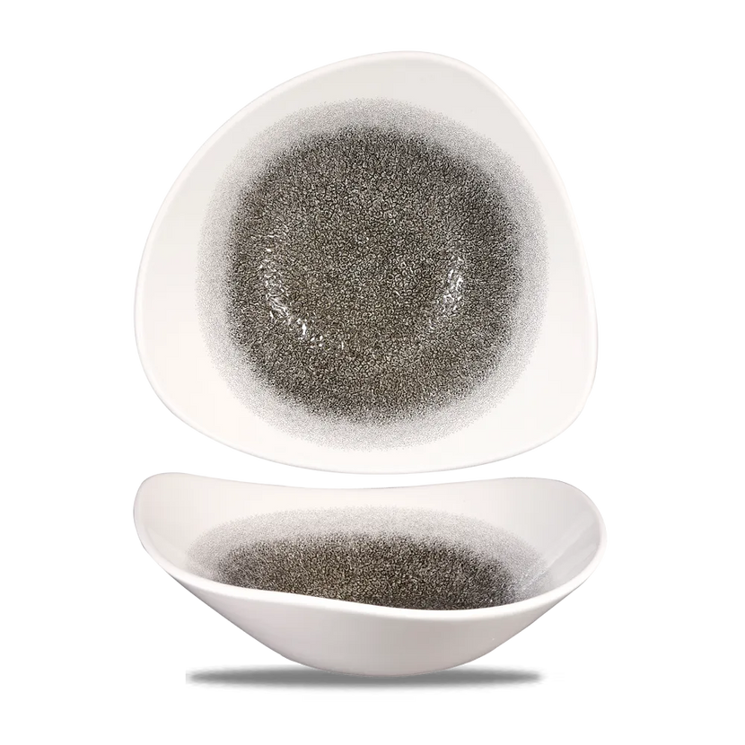 Raku Quartz Black Lotus Bowl 23cm 12/box