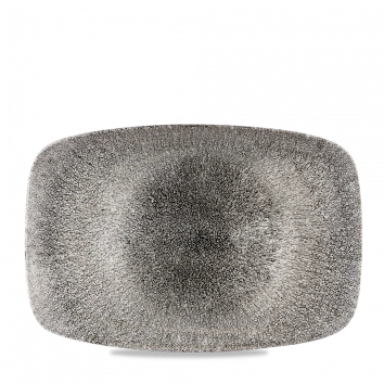 Raku Quartz Black Oblong Platter 34.4 x 23.4cm 23.5cm 6/box