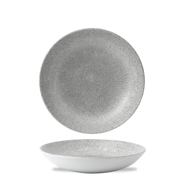 Raku Jasper Grey Evolve Coupe Bowl 18cm 12/box