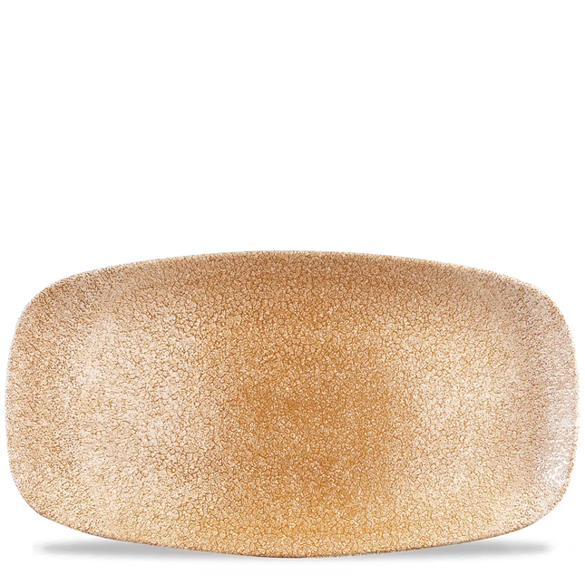 Raku Garnet Orange Chefs Oblong Plate 35.5x18.9cm 6/box