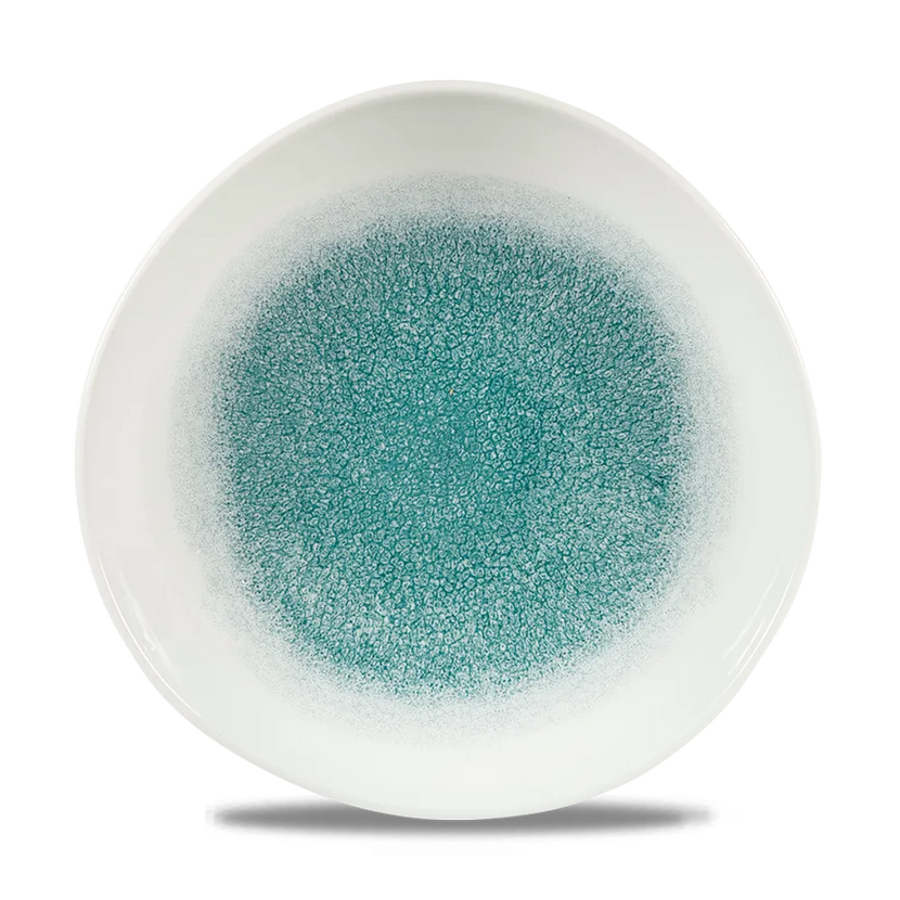 Raku Jade Green Round Trace Plate 26.4cm 12/box