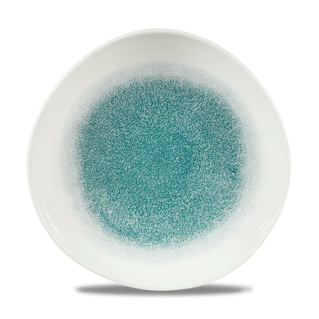 Raku Jade Green Round Trace Plate 26.4cm 12/box