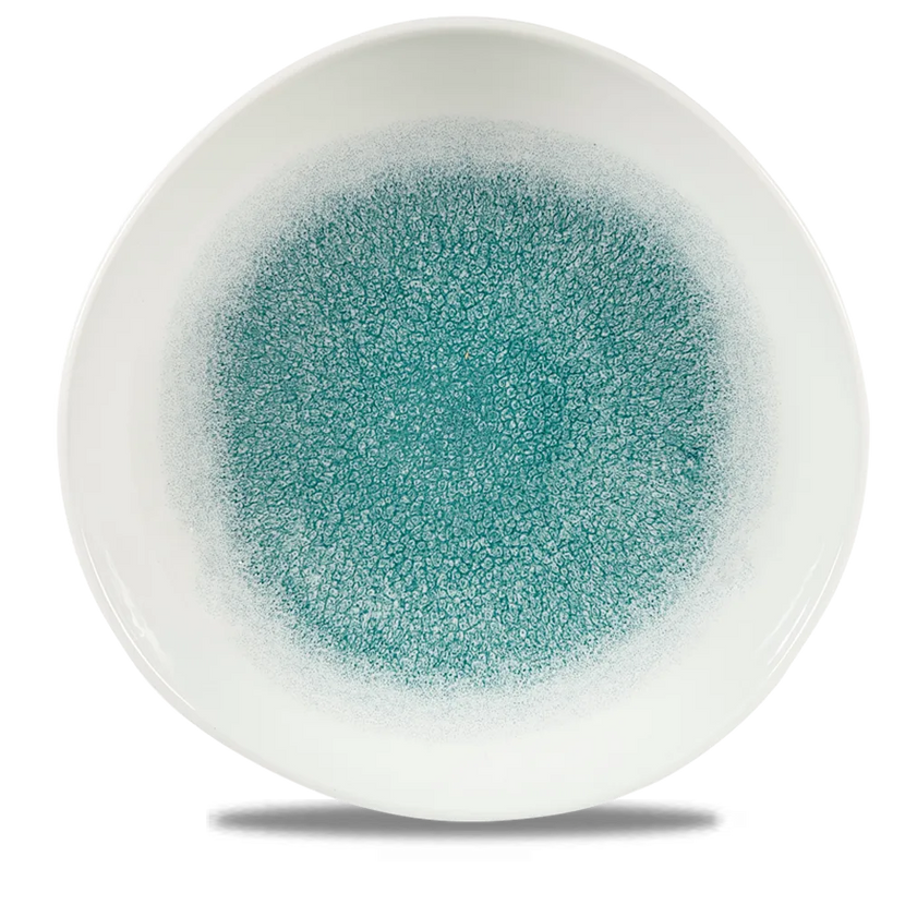 Raku Jade Green Round Trace Plate 28.6cm 12/box