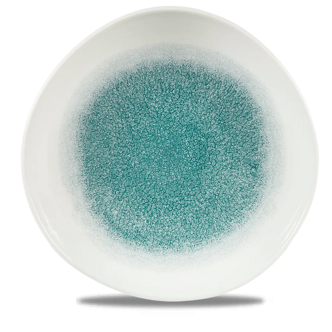 Raku Jade Green Round Trace Plate 28.6cm 12/box