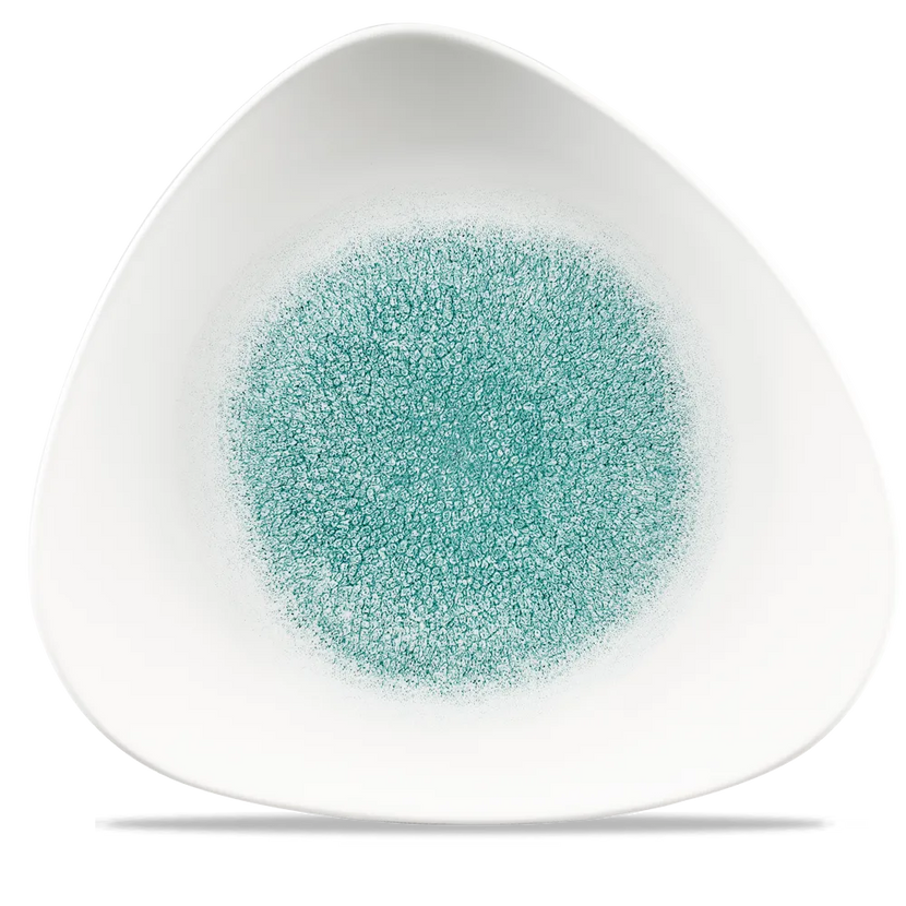 Raku Jade Green Lotus Plate 30cm 6/box