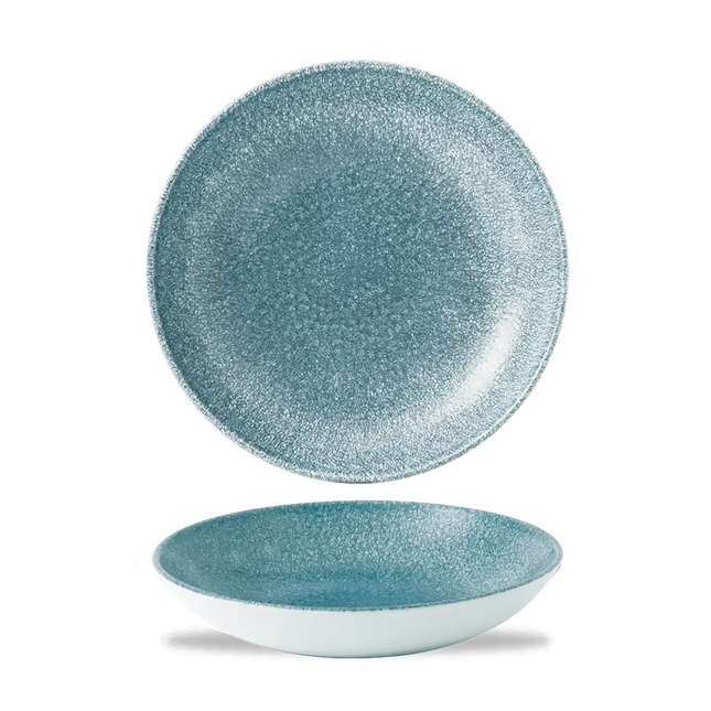 Raku Topaz Blue Evolve Coupe Bowl 25cm 12/box